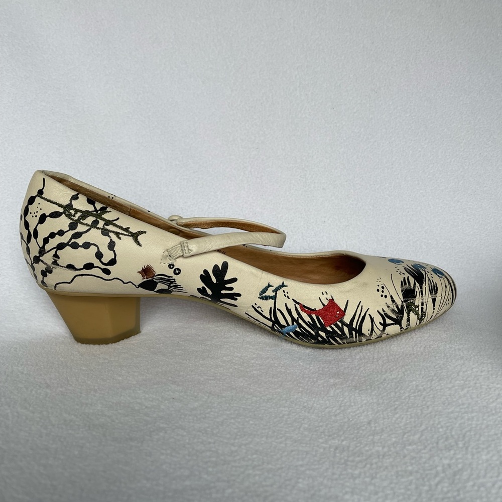 CAMPER Ladies "TWS" Twins Cream Leather Mary Jane Shoes Size 10-11 US - Picture 4 of 15